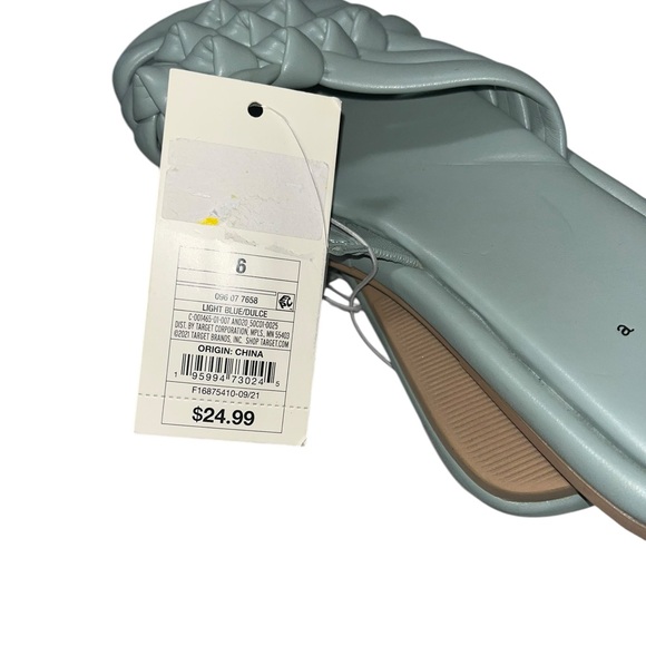 A New Day Dulce Padded Knot Slide Sandals Light Blue Size 6 - Picture 5 of 7